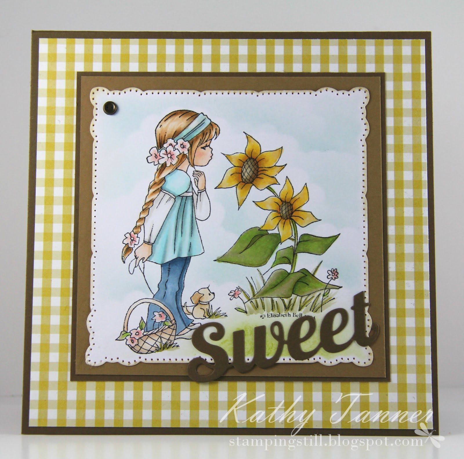 whimsy stamps, sunnydee and sunflower, sweet die
