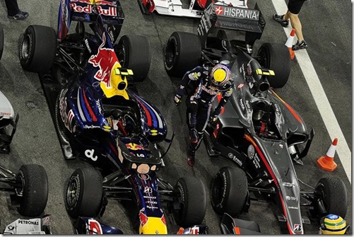 Mark Webber (AUS) Red Bull Racing RB6 in parc ferme. Formula One World Championship, Rd 19, Abu Dhabi Grand Prix, Race, Yas Marina Circuit, Abu Dhabi, UAE, Sunday, 14 November 2010