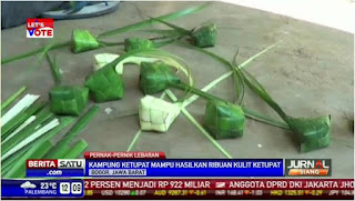 Hari Raya Idul Fitri tentu tak bisa dilepaskan dengan hidangan wajib ketupat. Di Bogor, Jawa Barat, sebuah kelurahan dengan tiga kampung ini biasa membuat ketupat untuk memenuhi kebutuhan Kota Bogor dan Jakarta hingga lebih dari 500 ribu ketupat setiap hari. Published on Jul 31, 2013.