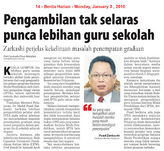 Pengambilan Tak Selaras Punca Lebihan Guru & Lantikan Guru 