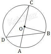 Lingkaran berpusat O serta sudut pusat dan sudut keliling, soal matematika SMP UN 2017 no. 22