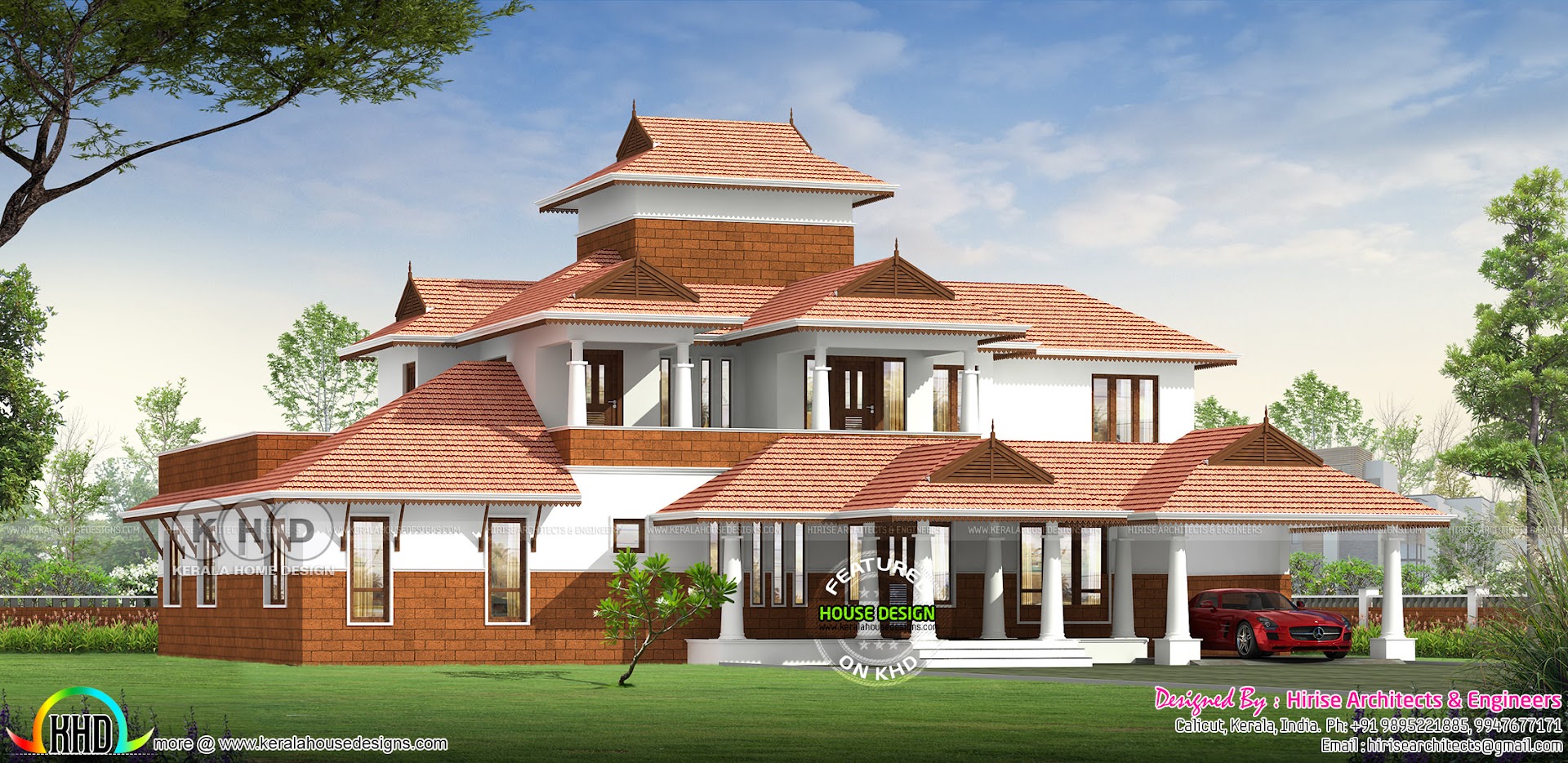 Traditional style Kerala home design 5 bedrooms - Kerala home design