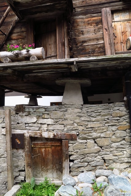 Old  building located along Hinterdorfstrasse in Zermatt