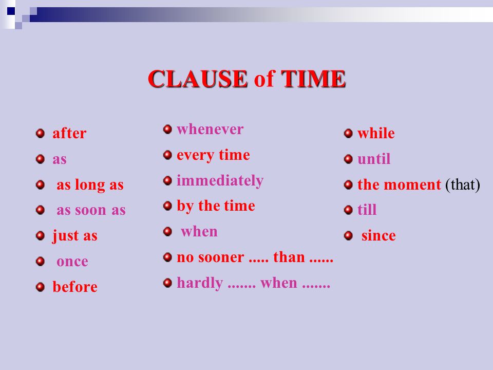 English Grammar: Adverb Clauses of Time