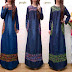 039 Gamis Jeans Kombi Batik SOLD OUT