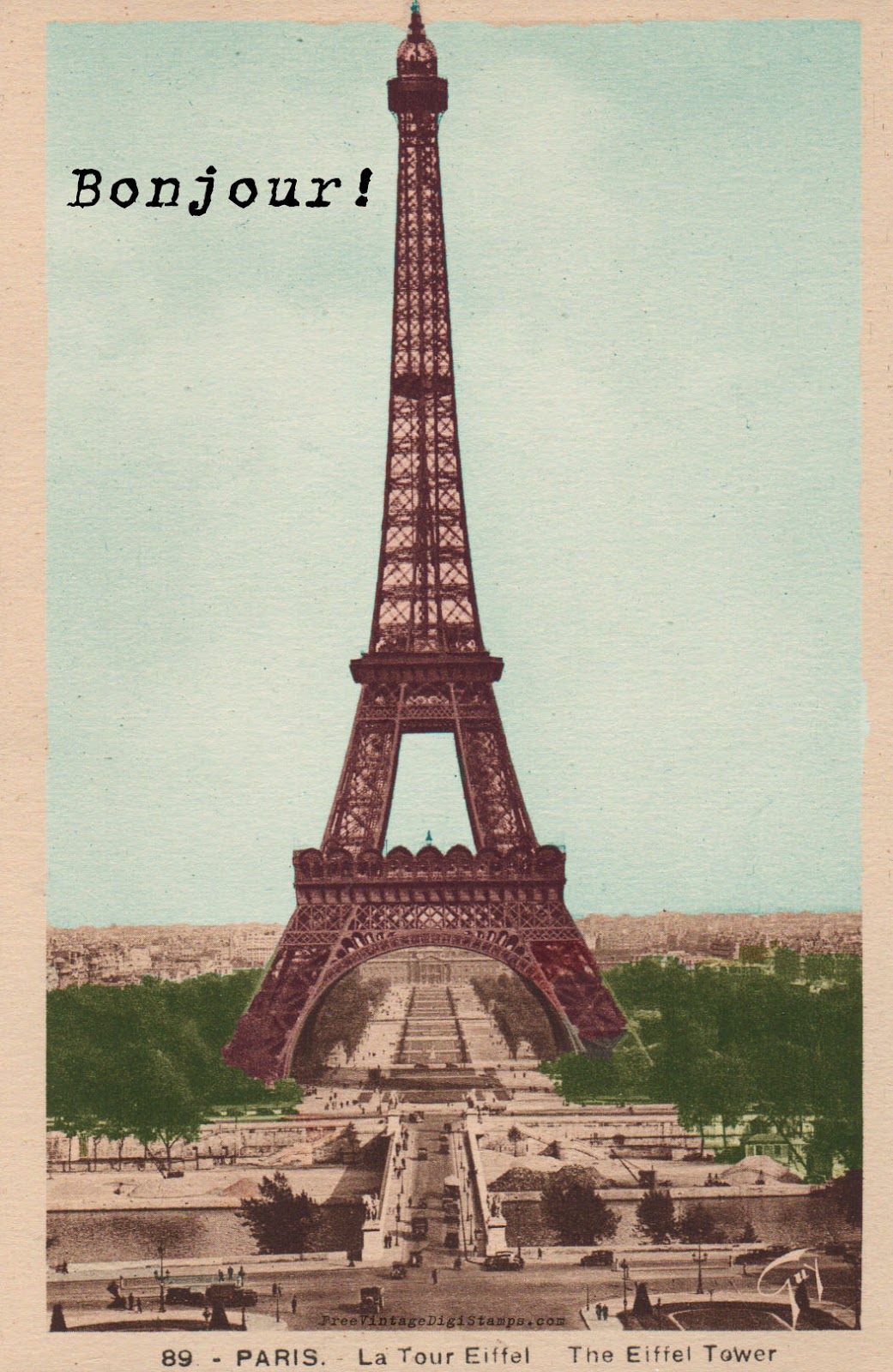 **FREE ViNTaGE DiGiTaL STaMPS**: Vintage Printable - La Eiffel Tower Image