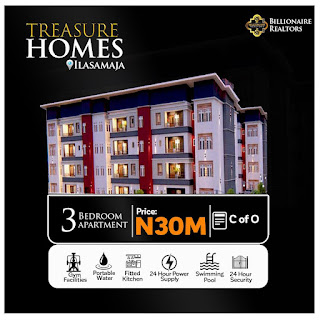 Treasure Homes Ilasamaja is a new, fresh, exciting, and amazing opportunity to own 3 Bedroom Apartments in Ilasa Lagos Mainland