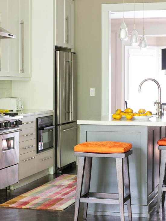 Kitchen With Green Walls