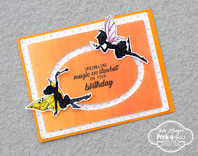 Fairy double slider card with Peek-a-boo designs stamps