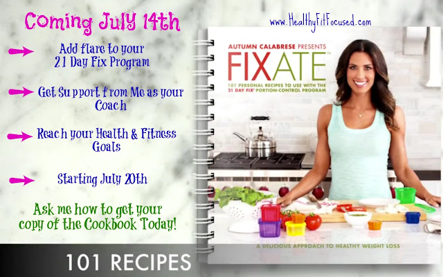 Fixate, 21 Day Fix Cookbook, Giveaway, www.HealthyFitFocused.com, Julie Little
