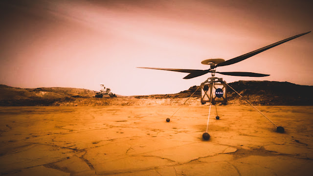 helicopter in mars planet