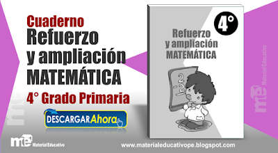 Cuaderno Refuerzo y Ampliación  Matemática 4° Grado Primaria