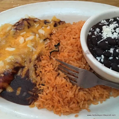 cheese enchilada plate at kayndaves in Pacific Palisades, California