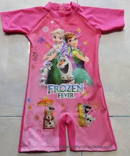 baju renang anak karakter frozen murah pink fever