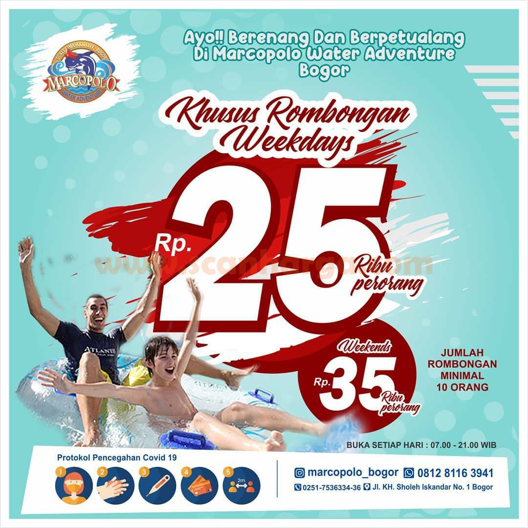 Promo Marcopolo Waterpark Bogor Khusus Rombongan* harga mulai Rp 25rb/orang