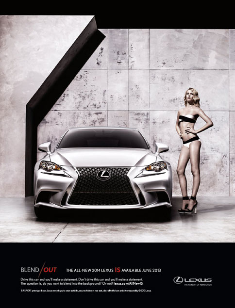 2014 Lexus IS Blend's Out Bikini Models In SI Swimsuit Issue