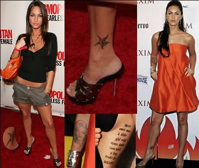 Megan Fox Tattoos