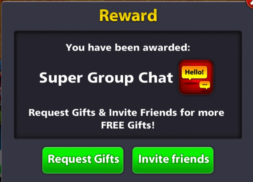 FREE Super Group Chat Reward Link | Free Reward | 8 Ball ... - 