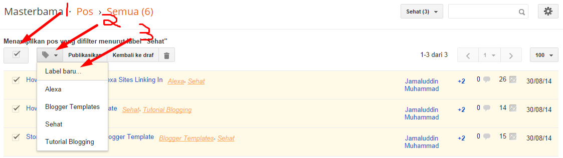 Cara Mengganti Nama Label Pada Postingan Blog Sekaligus