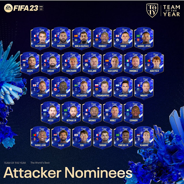Nominowani napastnicy TOTY FIFA 23