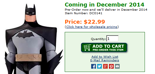 DC Collectibles Batman Animated Series Pre Orders