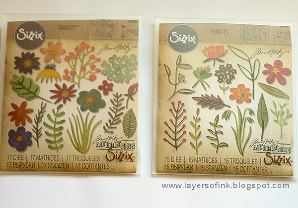 Layers of ink - Flower Power Tag Tutorial by Anna-Karin Evaldsson with Tim Holtz Sizzix Funky Floral