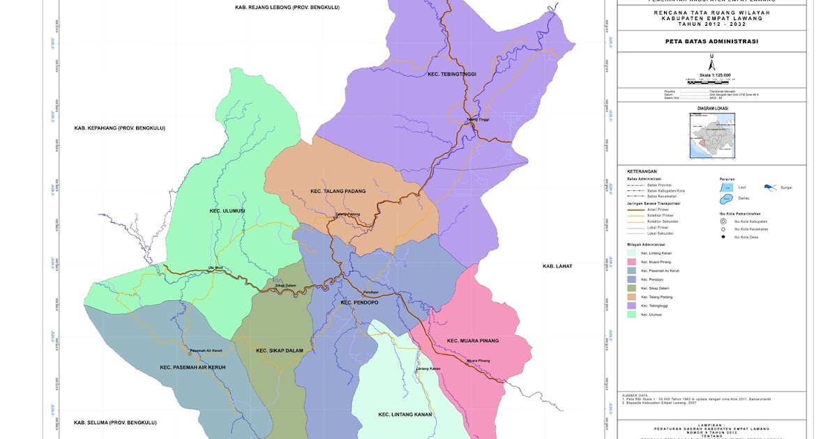 Peta Kota: Peta Kabupaten Empat Lawang