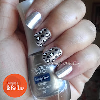 Unhas decoradas - Animal Print - Oncinha Prata