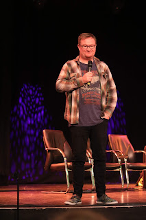 Russell Payne giving a Jack Kirby talk at Bridlington Comiccon