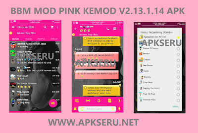 Download BBM Mod Pink Theme (Kemod) V2.13.1.14 Apk