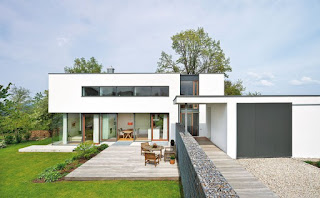 moderne einfamilienhäuser mit flachdach 