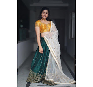 Rashmika Mandanna Beautiful Half Saree Photos