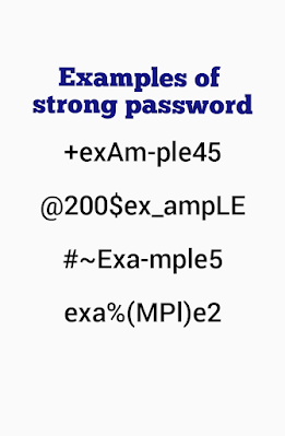 Examples of strong password