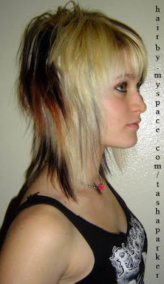 Emo hair cuts -mixture light colours 
