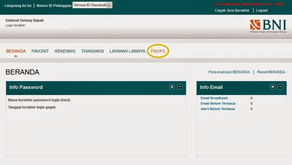 Cara Melakukan Transaksi BNI Lewat Internet Banking 