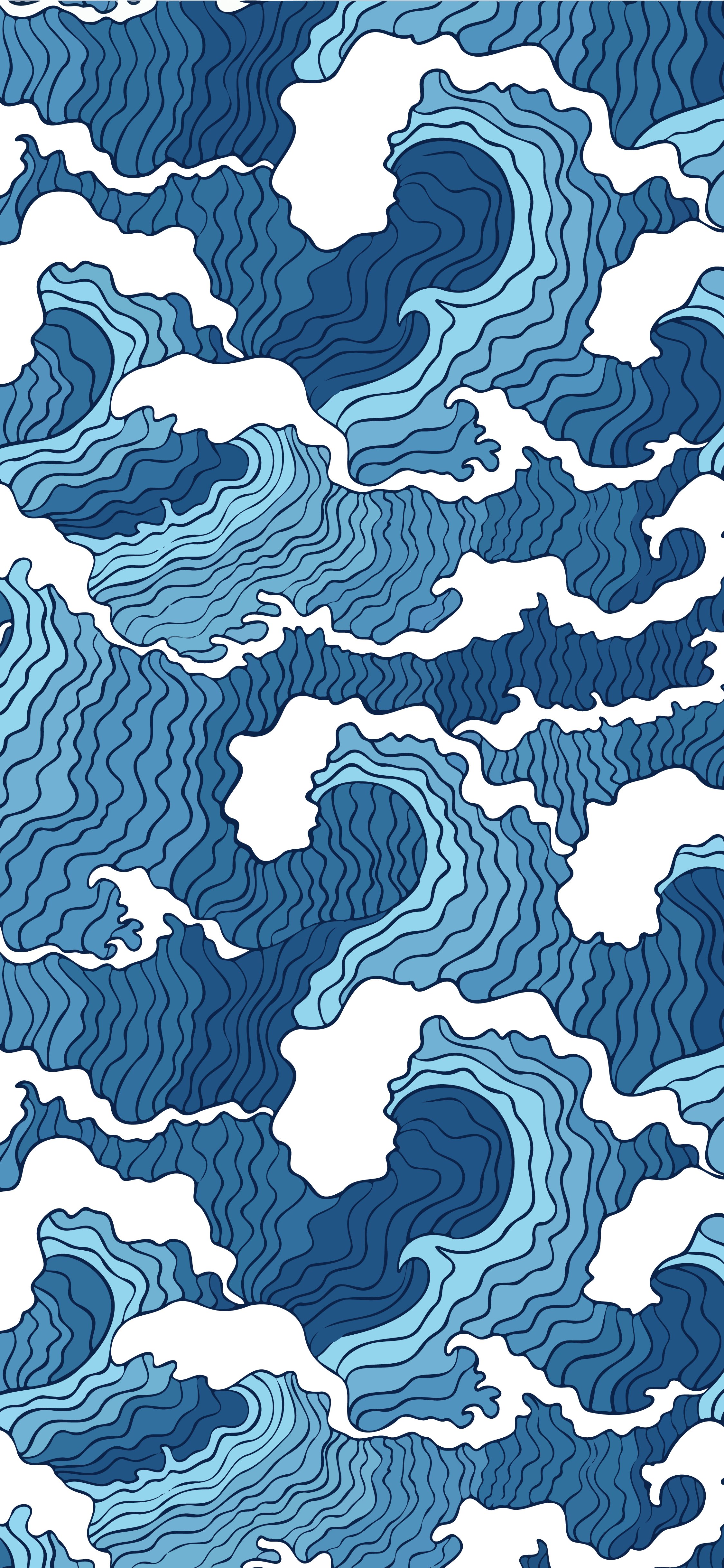 Ocean Waves Wallpaper 4K Aerial view Blue Water Pattern 4605