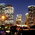 Houston Skyline at NIGHT 12 inches x 36 inches
