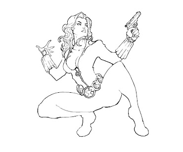 #6 Black Widow Coloring Page