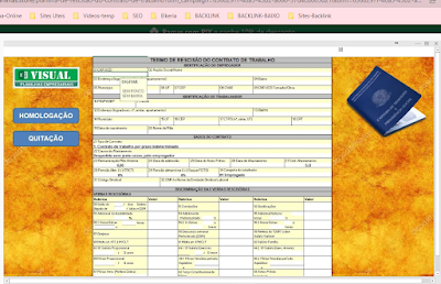 Planilha de Rescisão do Contrato de Trabalho em Excel