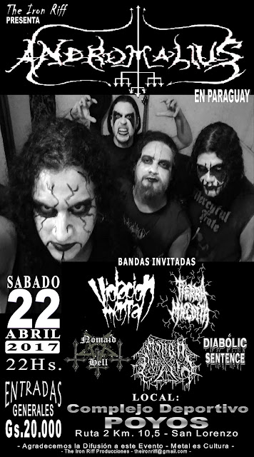 ANDROMALIUS en Paraguay 2017 - Sabado 22 de Abril - Complejo Poyos