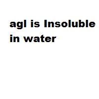 agl is Insoluble in water