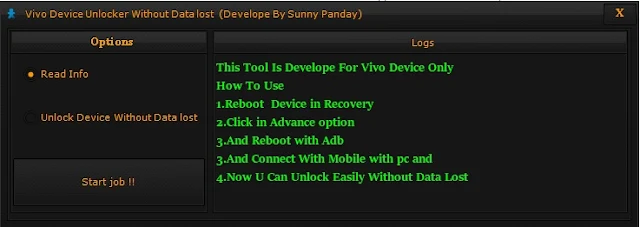 Vivo Device Unlocker Without Data Lost Tool Free Download