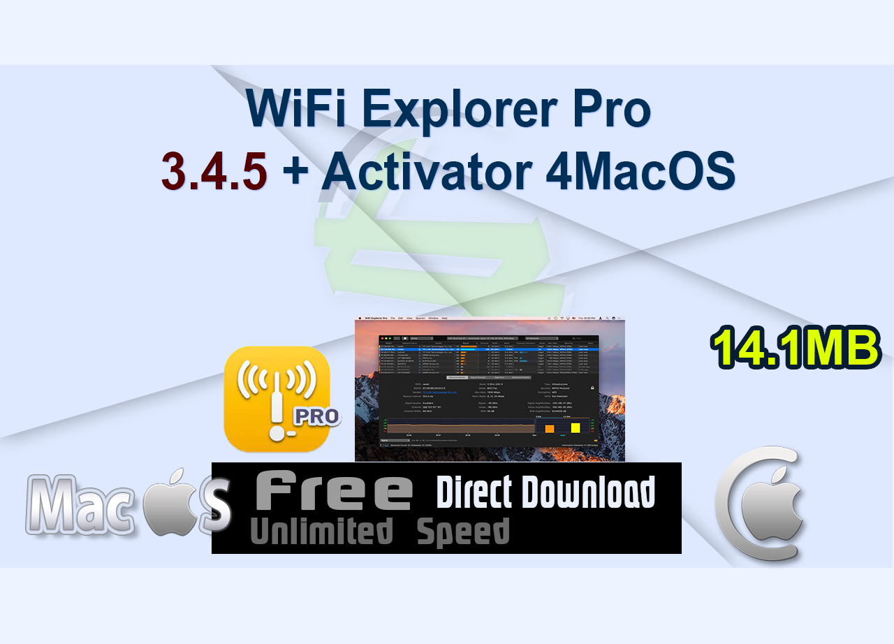 WiFi Explorer Pro 3.4.5 + Activator 4MacOS