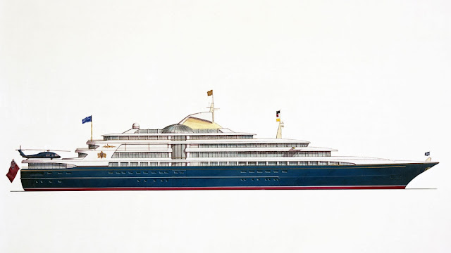 The exterior of the proposed Royal Yacht Britannia - Credit: Winch Designs