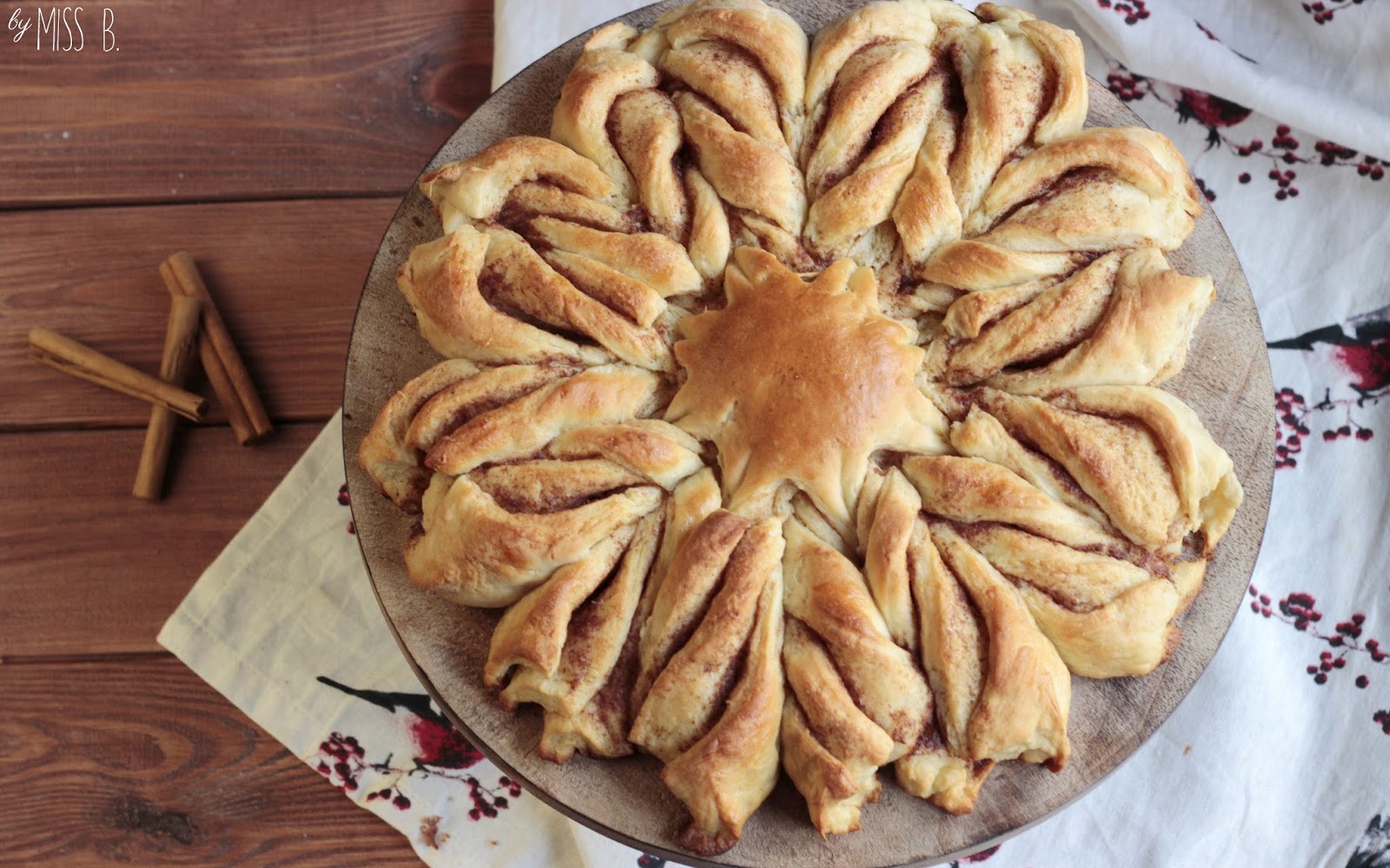 Hmmm... Hefeteig! Ich backe einen Riesen-Zimtstern 