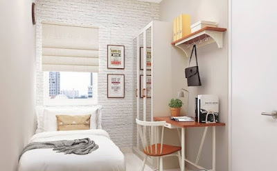 Inspirasi desain kamar tidur minimalis keren untuk ukuran kamar sempit