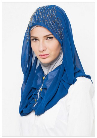 Kumpulan Gambar  Jilbab  Payet Terbaru 2021