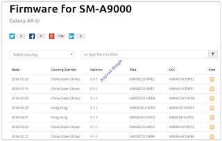 select country or carrier for samsung firmware