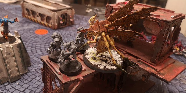 Warhammer 40k battle report - Maelstrom of War -  Schemes of War - 1000 points - Chaos Daemons vs Necrons