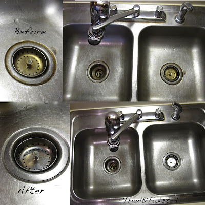 Homemade Sink Cleaner Before and After | Tried & Twisted